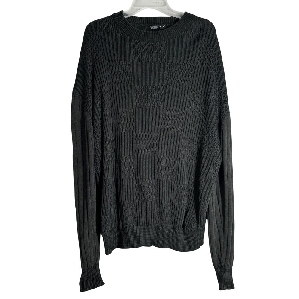 Tulliano Mens Pullover Sweater XL Crew Neck Rayon Blend